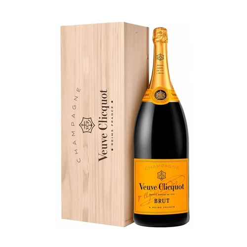 Veuve Clicquot Brut Jeroboam pezsgő 3 l fa díszdobozban