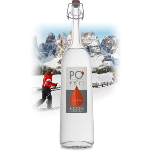 Jacopo Poli Po' Di Secca / Dry Fém Díszdobozban Grappa 0.7 l