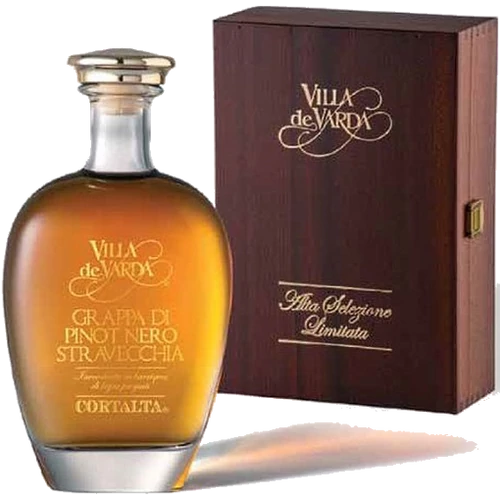 Villa de Varda Grappa Pinot Nero Stravecchia 0.7 l díszdobozban